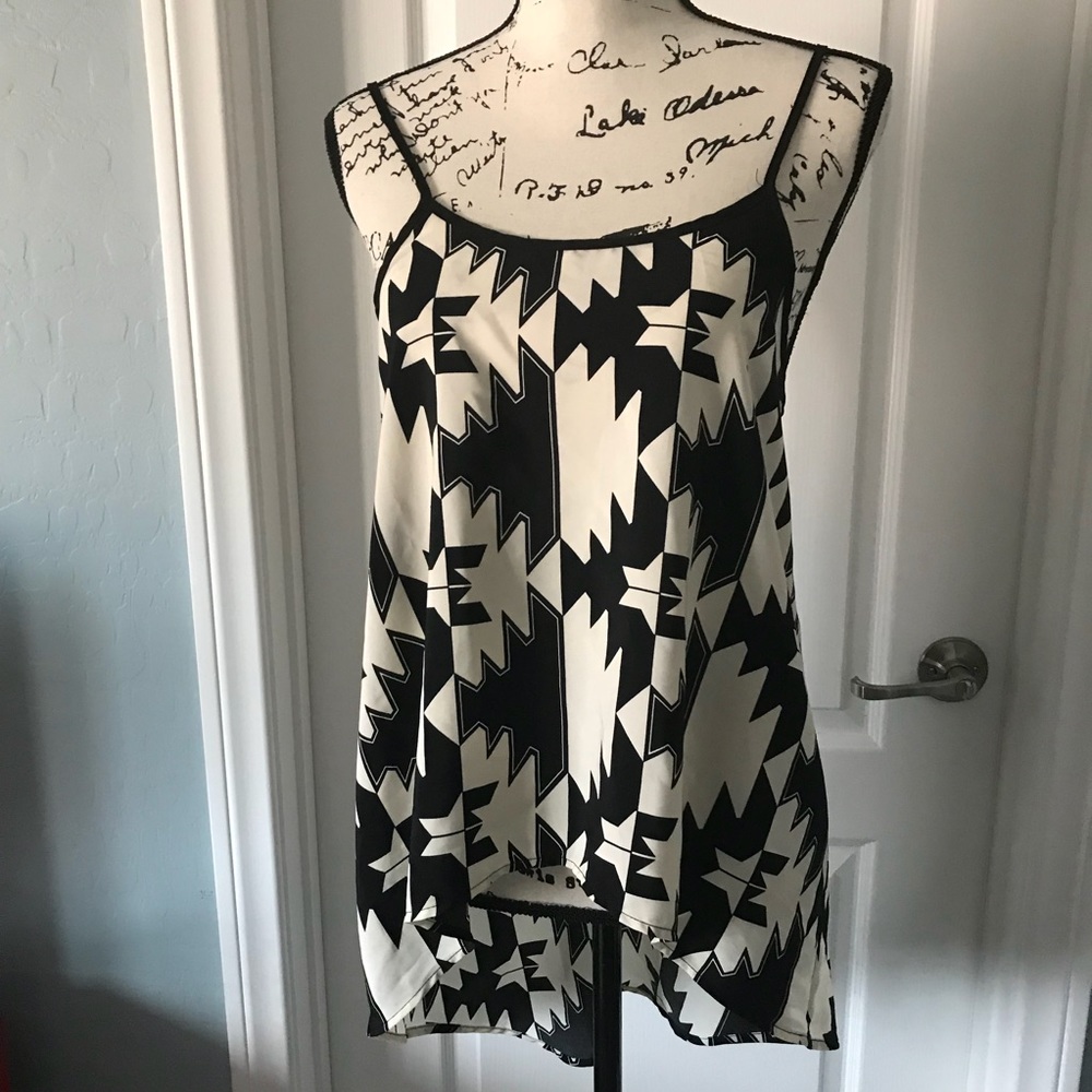 Elodie High Low Aztec Print  tunic Top Small